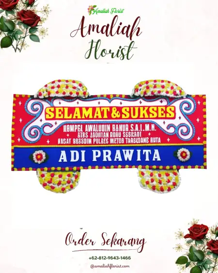 Papan Bunga Ucapan Selamat Dirwemna